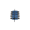 placa acopladora de fibra optica fap, con 3 conectores sc duplex (6 fibras), para fibra monomodo os1/os2, color azul