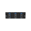 placa acopladora de fibra optica fap, con 3 conectores sc duplex (6 fibras), para fibra monomodo os1/os2, color azul