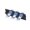 placa acopladora de fibra optica fap, con 6 conectores lc duplex (12 fibras), para fibra monomodo os1/os2, color azul