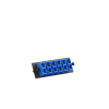 placa acopladora de fibra optica fap, con 6 conectores sc duplex (12 fibras), para fibra monomodo os1/os2, color azul