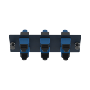 placa acopladora de fibra optica fap, con 6 conectores sc simplex (6 fibras), para fibra monomodo os1/os2, color azul