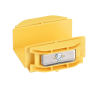 union recta "cople", para canaleta fiberrunner™ 2x2, color amarillo