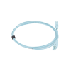 jumper de fibra Óptica bladepatch lc lc duplex, multimodo 50/125 om4, ofnr, color aqua, 3 metros