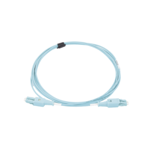jumper de fibra Óptica bladepatch lc lc duplex, multimodo 50/125 om4, ofnr, color aqua, 3 metros
