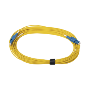 jumper de fibra Óptica bladepatch monomodo os1/2, xglo, riser, lc/upc lc/upc duplex, ofnr, color amarillo, 10 metros