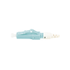 conector de fibra Óptica pre pulido lightbow lc simplex, multimodo 50/125 (om3/om4), re terminable, color aqua