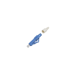 conector de fibra Óptica pre pulido lightbow lc/upc simplex, monomodo os1/os2, re terminable, color azul