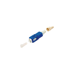 conector de fibra Óptica pre pulido lightbow sc/upc simplex, monomodo os1/os2, re terminable, color azul