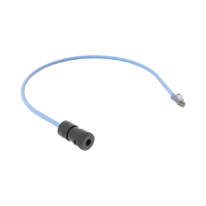 cable de conexión en campo jack a plug rj45, categoría 6a, cmp (plenum), 0.5 metros, color azul