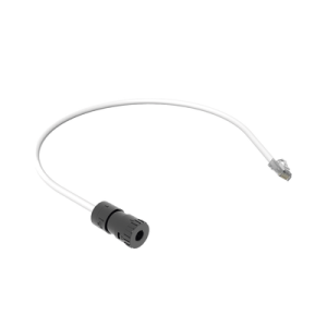 cable de conexión en campo jack a plug rj45, categoría 6a, cmp (plenum), 0.5 metros, color blanco