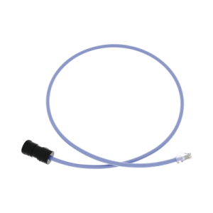 cable de conexión en campo jack a plug rj45, categoría 6a, cmp (plenum), 1 metro, color azul
