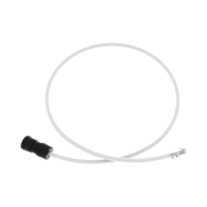 cable de conexión en campo jack a plug rj45, categoría 6a, cmp (plenum), 1 metro, color blanco