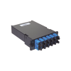 placa acopladora de fibra Óptica fap, con 12 pigtails y 6 conectores lc duplex (12 fibras), para fibra monomodo os1/os2, color azul