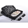 caja de distribución de fibra Óptica para 24 empalmes, con 16 acopladores sc/apc simplex, exterior ip65, color negro