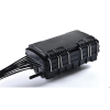 caja de distribución de fibra Óptica para 24 empalmes, con 16 acopladores sc/apc simplex, exterior ip65, color negro