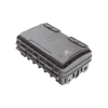 caja de distribución de fibra Óptica para 24 empalmes, con 8 acopladores sc/apc simplex, exterior ip65, color negro