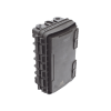caja de distribución de fibra Óptica para 24 empalmes, con 8 acopladores sc/apc simplex, exterior ip65, color negro