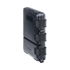 caja de distribución de fibra Óptica para 24 empalmes, con 8 acopladores sc/apc simplex, exterior ip55, color negro