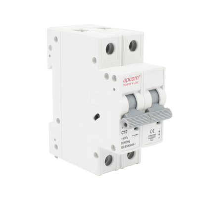 protección térmica/ interruptor 2p, 10 a, corriente alterna 400 vca para aplicación fotovoltaica montaje riel din protección térmica/ interruptor 2p, 10 a, corriente alterna 400 vca para aplicación fotovoltaica montaje riel din