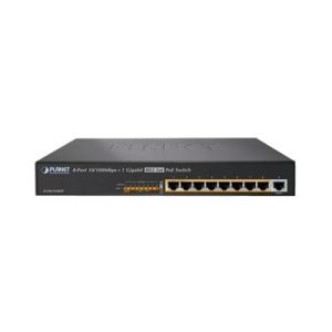 switch no administrable de 8 puertos poe+ 100basetx + 1 puerto 100/1000base t con 130w de potencia total