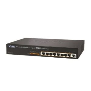 switch no adminsitrable poe de 8 puertos poe 100basetx + 1 puerto 100/1000base t con 150w de potencia total