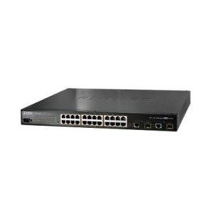 switch poe administrable l2 de 24 puertos poe 802.3af a 10/100 mbps + 2 puertos gigabit/sfp