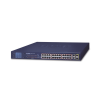switch no administrable 24 puertos poe 10/100 802.3af/at, 2 combo tp/sfp gigabit y pantalla lcd para monitoreo y configuración básica de poe, hasta 300 watts