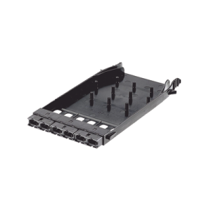 cassette hd flex™ con 6 adaptadores mpo tipo a, color negro