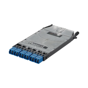 cassette hd flex™ con 6 puertos lc duplex (12 fibras), para fibra monomodo os2, color azul