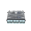 cassette hd flex™ con 6 puertos lc duplex (12 fibras), para fibra multimodo om3, color azul
