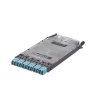 cassette hd flex™ con 6 puertos lc duplex (12 fibras), para fibra multimodo om3, color azul