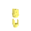 tapa con 1 salida a tubo corrugado de 1.5in (38mm), para uso con canaletas 2x2 fiberrunner™, color amarillo