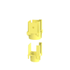tapa con 1 salida a tubo corrugado de 1.5in (38mm), para uso con canaletas 2x2 fiberrunner™, color amarillo