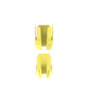 tapa con 1 salida a tubo corrugado de 1.5in (38mm), para uso con canaletas 2x2 fiberrunner™, color amarillo
