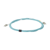 jumper de fibra Óptica multimodo 50/125 xglo om3, lc lc duplex, ofnr, color aqua, 3 metros