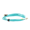 jumper de fibra Óptica multimodo 50/125 xglo om3, lc sc duplex, ofnr, color aqua, 5 metros
