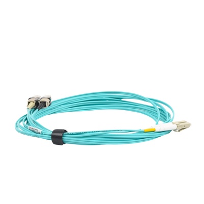 jumper de fibra Óptica multimodo 50/125 xglo om3, lc sc duplex, ofnr, color aqua, 5 metros jumper de fibra Óptica multimodo 50/125 xglo om3, lc sc duplex, ofnr, color aqua, 5 metros