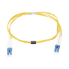 jumper de fibra Óptica monomodo (os2), xglo, riser, lc/upc lc/upc duplex, ofnr, color amarillo, 1 metro