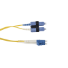 jumper de fibra Óptica monomodo (os2), xglo, riser, lc/upc sc/upc duplex, ofnr, color amarillo, 1 metro