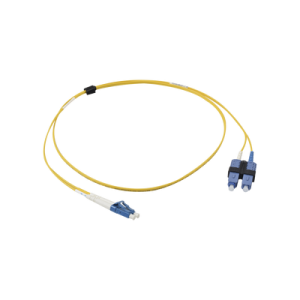 jumper de fibra Óptica monomodo (os2), xglo, riser, lc/upc sc/upc duplex, ofnr, color amarillo, 1 metro