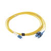 jumper de fibra Óptica monomodo (os2), xglo, lc/upc sc/upc duplex, ofnr, color amarillo, 5 metros