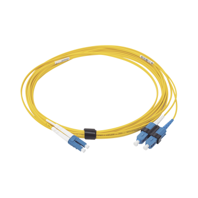 jumper de fibra Óptica monomodo (os2), xglo, lc/upc sc/upc duplex, ofnr, color amarillo, 5 metros jumper de fibra Óptica monomodo (os2), xglo, lc/upc sc/upc duplex, ofnr, color amarillo, 5 metros