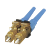 conector de fibra Óptica lc duplex opticam, monomodo 9/125 os2, pre pulido, color azul