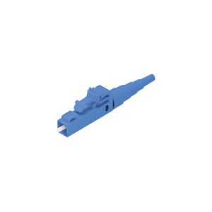 conector de fibra Óptica monomodo os2 9/125, lc simplex, pulido en campo, color azul