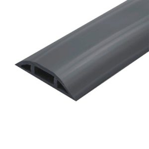 canaleta flexible negra de pvc auto extinguible, para instalaciones eléctricas en piso ó zóclo (rollo de 25mts.) (9300 05040)