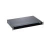 panel de distribución de fibra Óptica, acepta 4 casetes quicknet o placas fap/fmp con panel cfappbl1 (no incluido), bandeja fija, hasta 96 fibras, color negro, 1ur