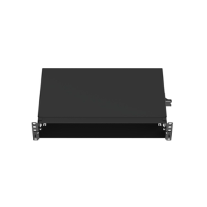 panel de distribución de fibra Óptica, acepta 8 casetes quicknet o placas fap/fmp con panel cfappbl2 (no incluido), bandeja fija, hasta 192 fibras, color negro, 2ur