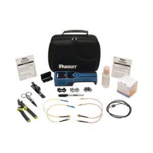 kit completo de herramienta octt opticam 2 de panduit, para terminación de conectores pre pulidos lc, sc o st, incluye desforradora y cleaver