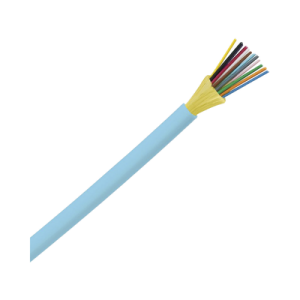 cable de fibra Óptica de 12 hilos, multimodo om3 50/125 optimizada, interior, tight buffer 900um, no conductiva (dieléctrica), ofnr (riser), precio por metro