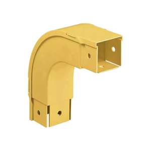 bajada vertical exterior de 90º, para uso con canaletas 2x2 fiberrunner™, color amarillo